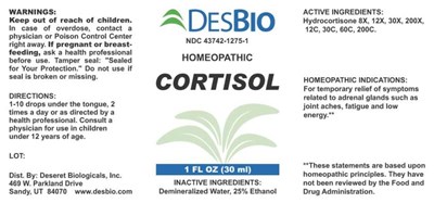 Cortisol (Dsrt0208 Cortisol 7 3 18)